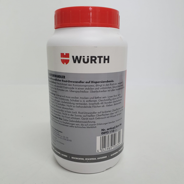 Inhibitor rugina, WURTH 893 110, deruginol, solutie de neutralizare a ruginii, gramaj 1 litru [4]