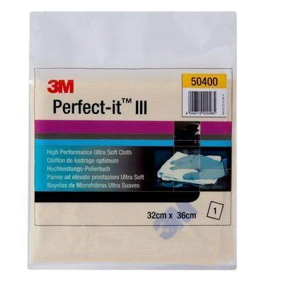 Laveta microfibra, 3M Perfect-it, pentru curatat dupa polish, culoare la alegere galbena / albastra, dimensiune 32 x 36 cm [3]