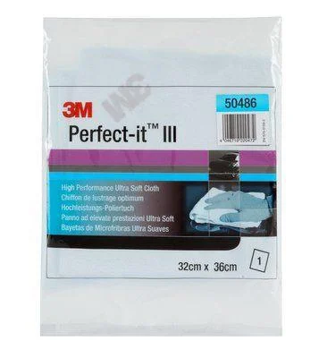 Laveta microfibra, 3M Perfect-it, pentru curatat dupa polish, culoare la alegere galbena / albastra, dimensiune 32 x 36 cm [2]