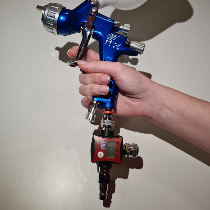 Regulator de presiune aer cu manometru mecanic, Sealey  ARD01, montare pe furtun, cupla 1/4, maxim 10 bar [3]