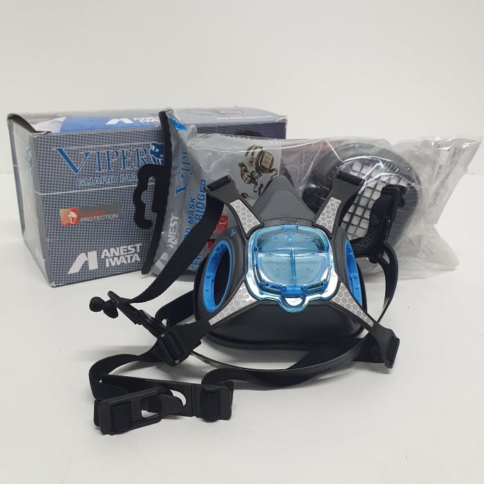 Masca protectie profesionala Anvest Iwata Viper cu filtru de carbon A2 P3 si 2 prefiltre [9]