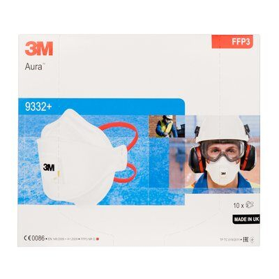 Masca protectie respiratorie 3M Aura™ 9332+, protectie ridicata FFP3, supapa 3M™ Cool Flow™ [5]