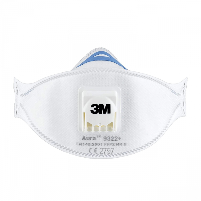 Masca protectie respiratorie 3M Aura™ 9322+, protectie ridicata FFP2, supapa 3M™ Cool Flow™ (stoc limitat) [3]