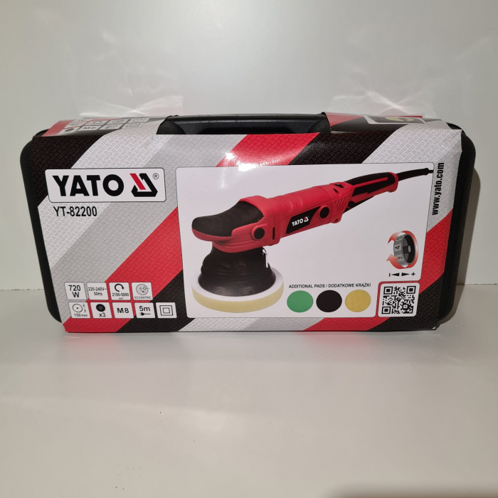 Masina de polisat electrica, YATO YT-82200, cu orbitare, 230V Ø 150 mm + accesorii [2]