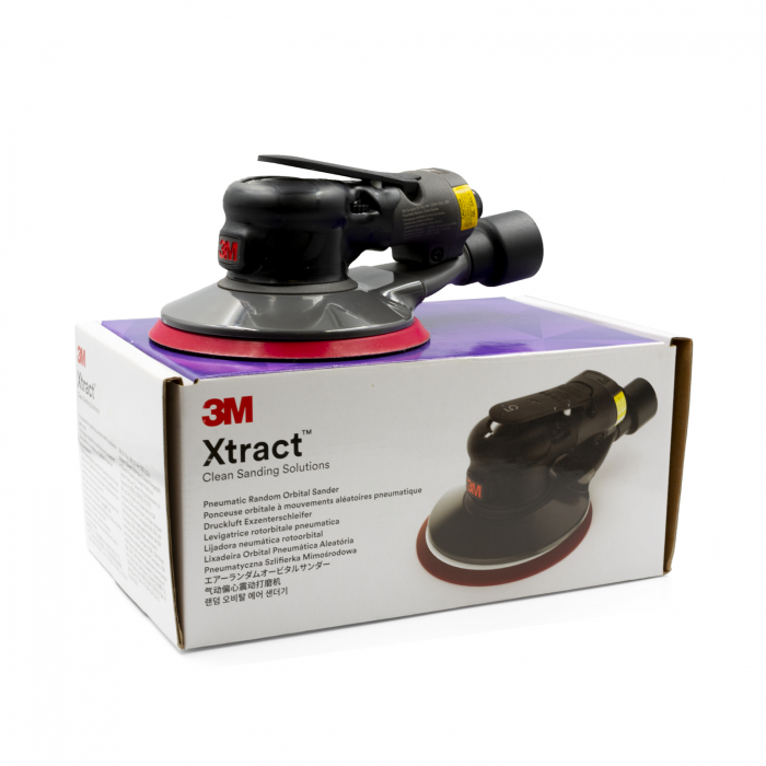 Masina slefuit pneumatica, 3M Xtract™ Pneumatic Random Orbital Sander, 12000 rotatii/min, taler Ø 150 mm [3]