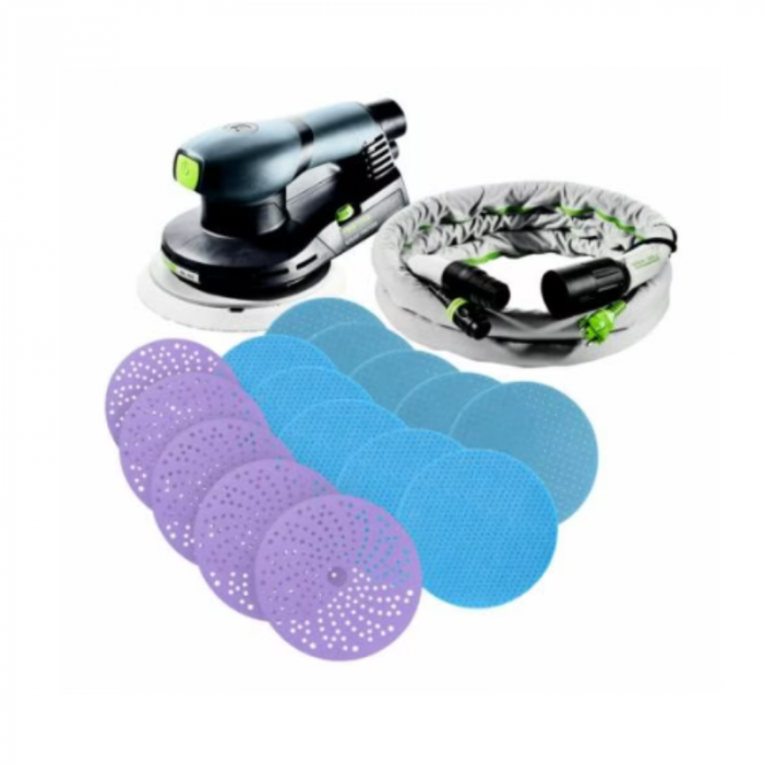 Masina slefuit pneumatica, Festool ETS EC 150/3, + furtun de aspiratie si consumabile, orbitare 3 mm si Ø 150 mm [1]