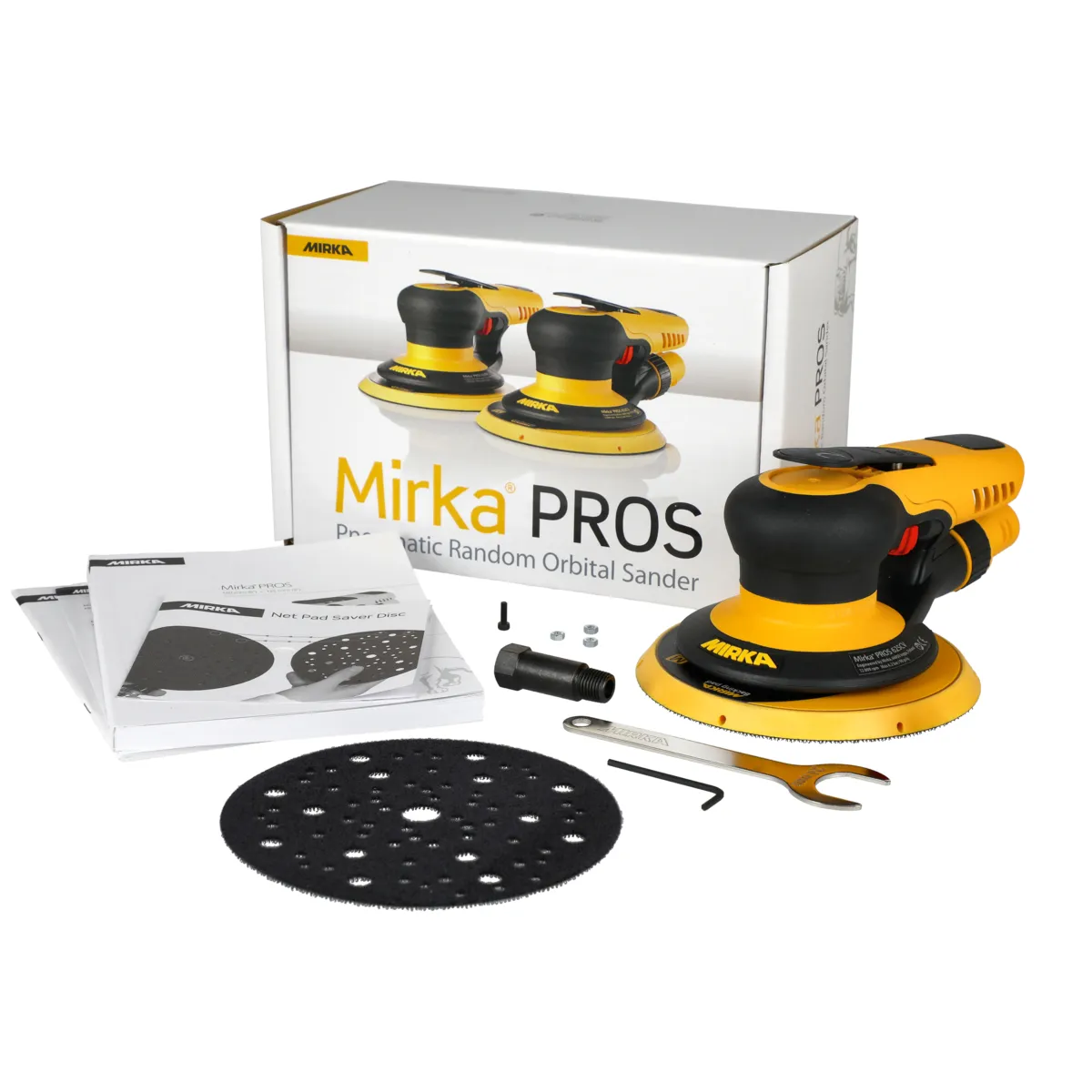 Masina slefuit pneumatica, Mirka® PROS 625CV Ø / PROS 650CV Ø 150 mm, orbitare la alegere 2.5 mm / 5.00 mm si Ø 150 mm [8]