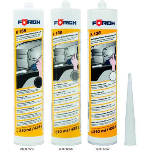 Mastic polimer, Forch K138, culoare alb / gri / negru, cantitate 290 ml [1]