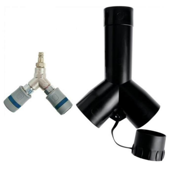 Set 2 adaptoare Y, Festool IAS 3-DA-CT, pentru furtun de absorbtie praf si alimentare aer [1]