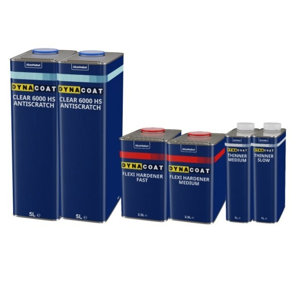 Pachet promotional lac auto 2:1, Dynacoat 6000 HS Antiscratch, cantitate 10 litri  lac+ 5 litri intaritor + 2 litri diluant [1]
