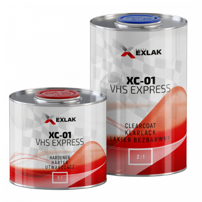 Pachet lac auto, Exlak VHS Express XC-01, cantitate 1 litru si 5 litri, contine intaritor [1]