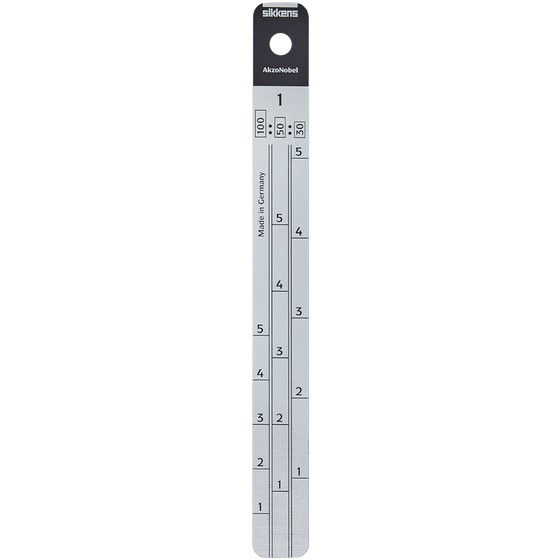 Rigla mixare metalica, Sikkens #1, gradata 100:50:30 [1]