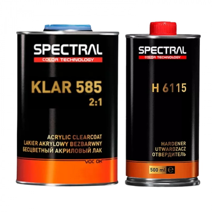 Pachet lac auto, Novol Spectral Klar 585, VHS 2:1, gramaj 1 / 5 litri lac + 0.5 / 2.5 litri intaritor [1]