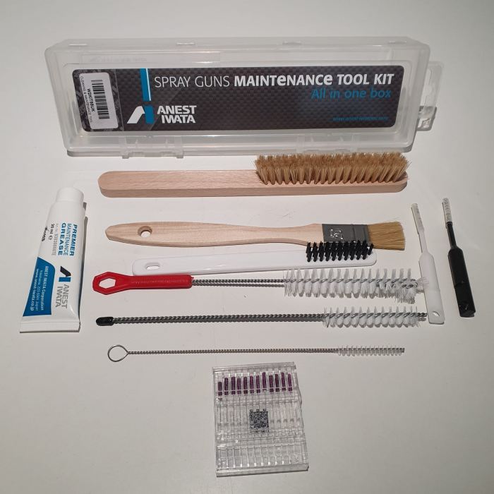 Pachet universal, Anest Iwata W2KIT55, curatat si intretinere pistol de vopsit, cutie 21 piese [3]