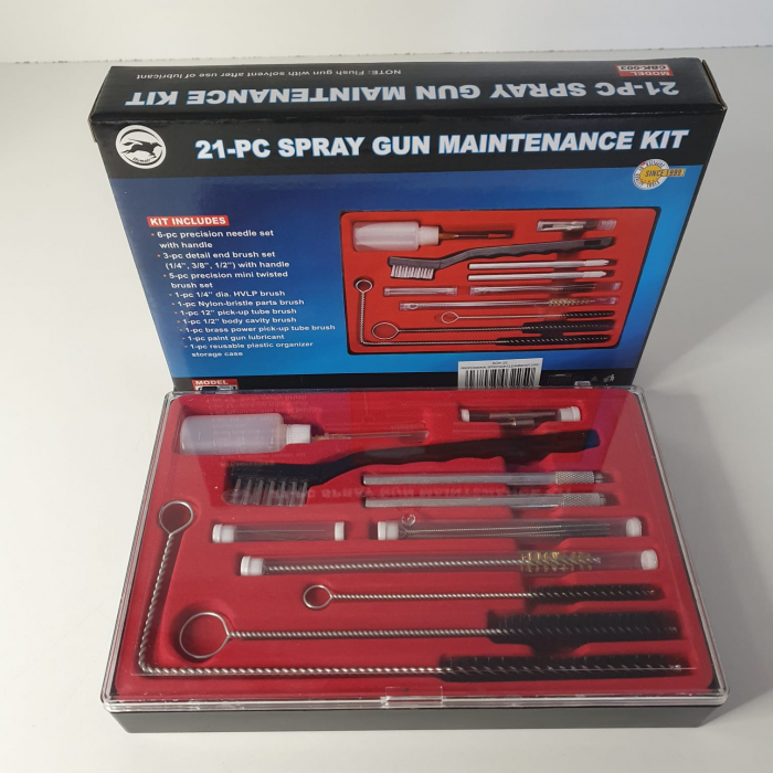 Pachet universal, Starchem SCK-22, curatat si intretinere pistol de vopsit, cutie 21 piese [4]
