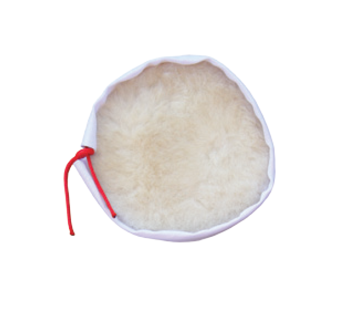 Pad din lana naturala de oaie, ABW B1X0_W, 150/180 mm, cu snur, pentru polishat, 1 buc [1]