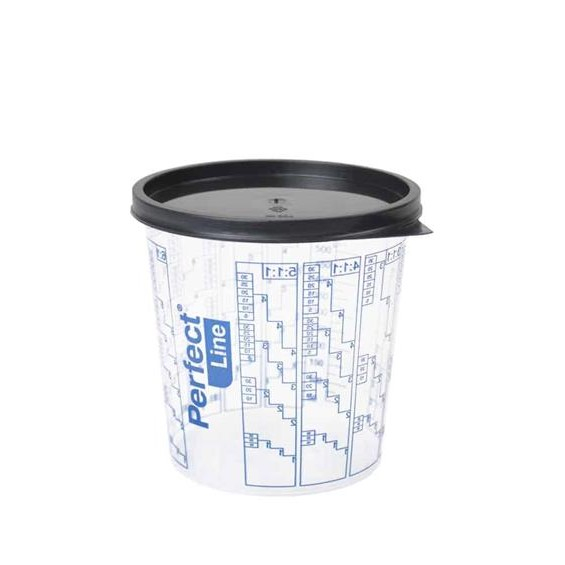 Pahare gradate, Perfect Line MC, pentru vopsea, cani de mixare + capace, diferite marimi [1]