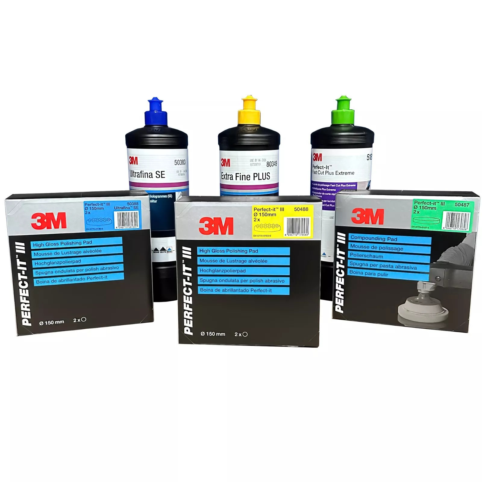 Pachet pastă + bureti, 3M™ Perfect-It™, pachet complet 3 paste + 3 bureti [1]