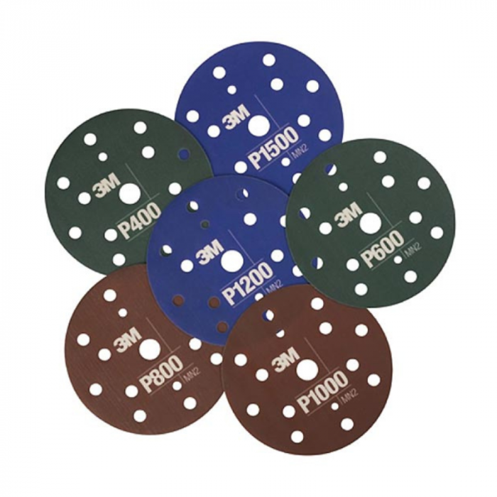 Disc abraziv, 3M™ Hookit™ 270J, duritate P400 - P1500, diametru Ø 150 mm [1]