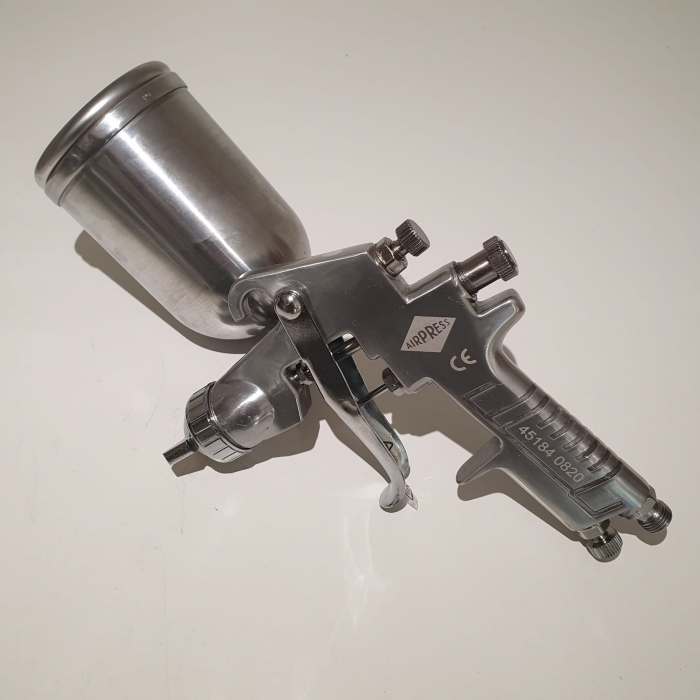 Pistol de vopsit, Airpress 45184 HP, cupa metal 400 ml, duza la alegere, consum aer incepand cu 113 l/min [9]