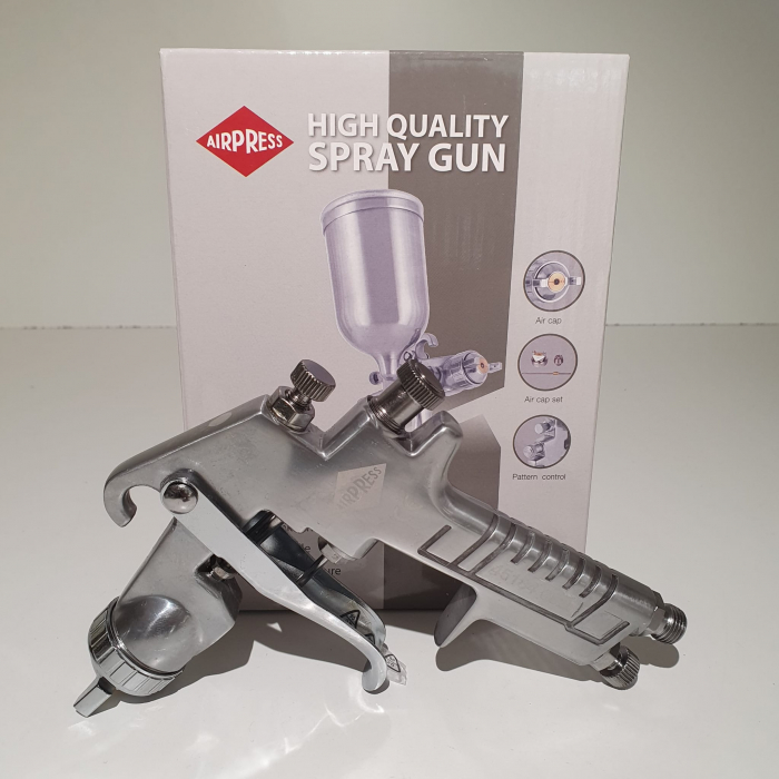 Pistol de vopsit, Airpress 45184 HP, cupa metal 400 ml, duza la alegere, consum aer incepand cu 113 l/min [2]