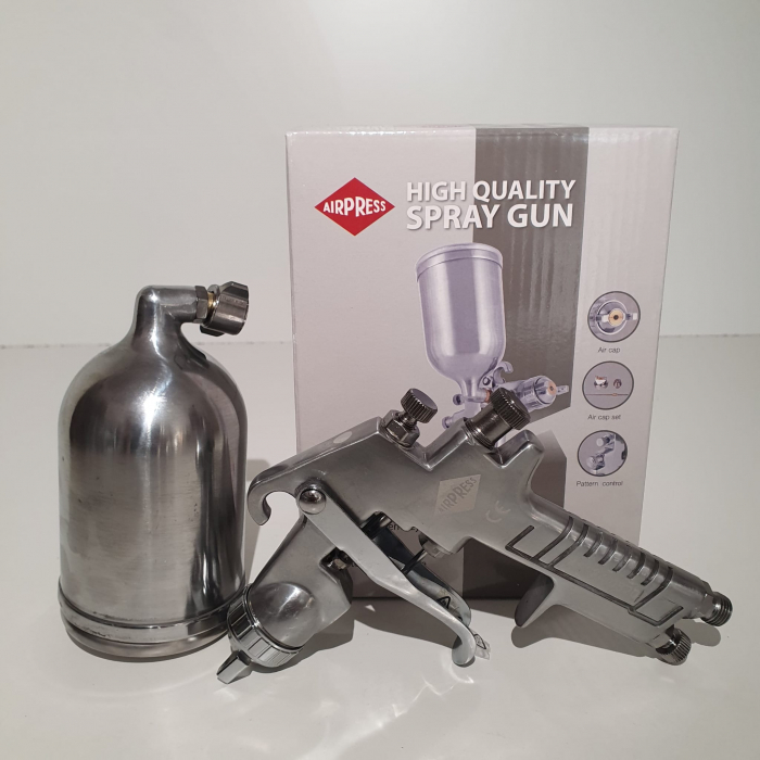 Pistol de vopsit, Airpress 45184 HP, cupa metal 400 ml, duza la alegere, consum aer incepand cu 113 l/min [3]