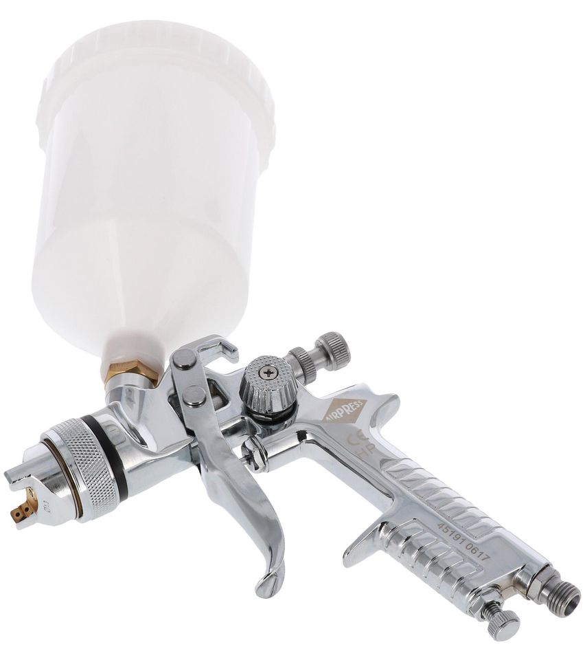 Pistol de vopsit, Airpress 45191 HP, cupa plastic 600 ml, duza la alegere, consum aer incepand cu 70 l/min [2]