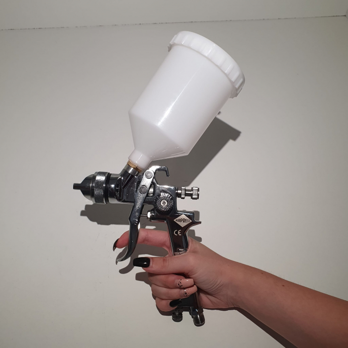 Pistol de vopsit, Airpress 45191 HP, cupa plastic 600 ml, duza la alegere, consum aer incepand cu 70 l/min [5]