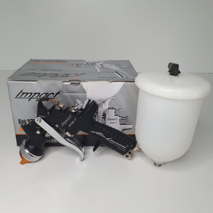 Pistol de vopsit, Anest Iwata AZ3 HTE-S Impact - Black Version Air Gunsa, cupa plastic 600 ml, diferite duze la alegere [2]