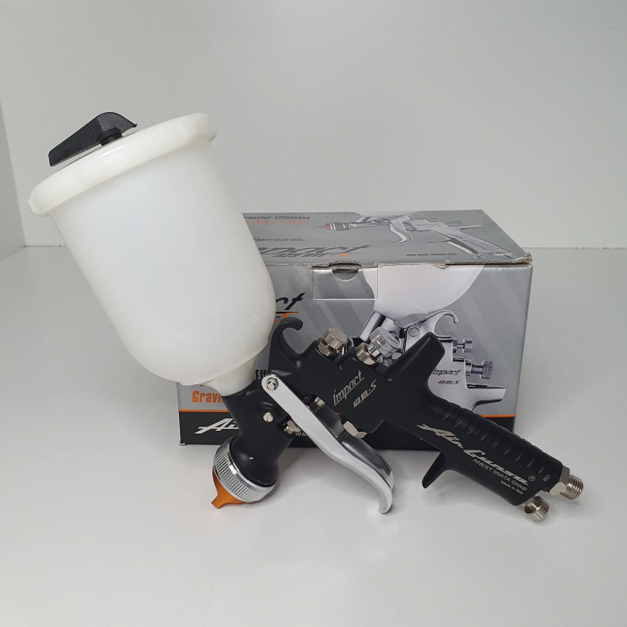 Pistol de vopsit, Anest Iwata AZ3 HTE-S Impact - Black Version Air Gunsa, cupa plastic 600 ml, diferite duze la alegere [6]