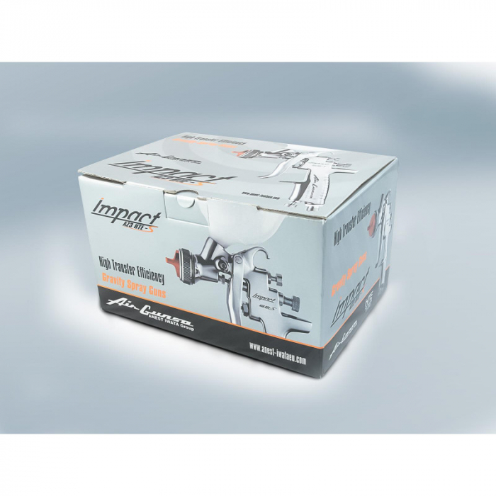 Pistol de vopsit, Anest Iwata AZ3 HTE-S IMPACT Chrome, cupa plastic 600 ml, duza la alegere, consum aer incepand cu 362 l/min [3]