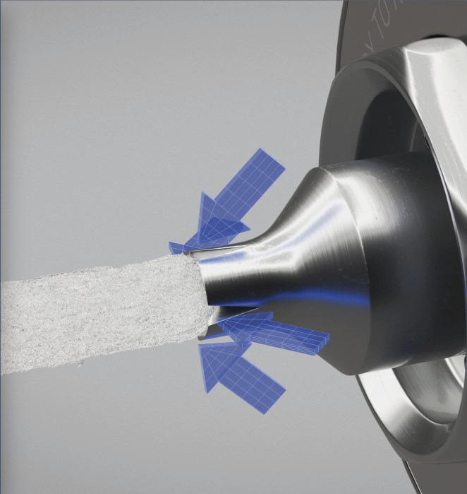 Pistol de vopsit, Anest Iwata Pininfarina LS-400 Base - Digital Seria 2.1 (reglaje verde) - vopsea pe baza de solvent, cana 600 ml [8]