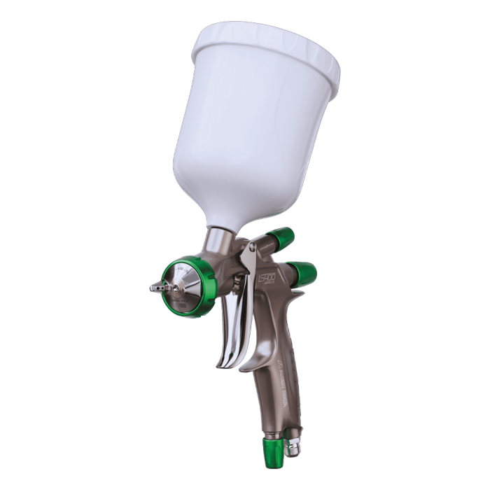 Pistol de vopsit, Anest Iwata Pininfarina LS-400 Base Seria 2.1 (reglaje verde) - vopsea pe baza de solvent, cana 600 ml [2]