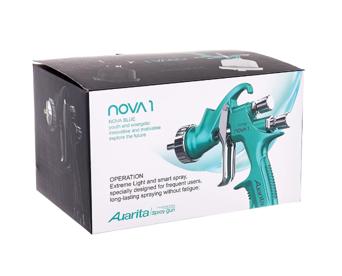 Pistol de vopsit, Auarita NOVA 1 LVMP, cana plastic 600 ml, consum aer 250 - 310 l/min, duza 1.8 mm [7]