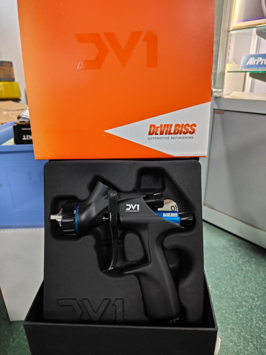 Pistol de vopsit DeVilbiss DV1 VOPSEA (DIGITAL), cupa plastic 600 ml, duza la alegere, consum aer incepand cu 300 l/min [2]