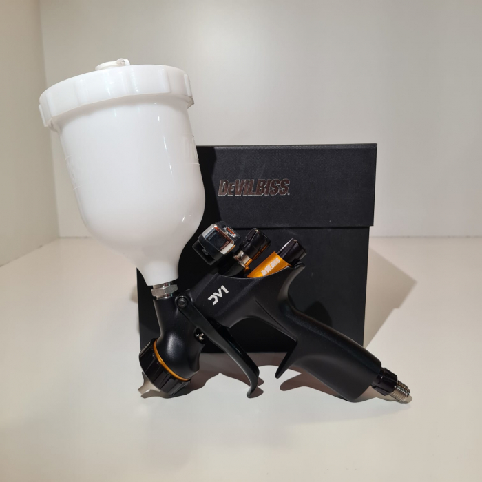 Pistol de vopsit DeVilbiss DV1 LAC (DIGITAL), cupa plastic 600 ml, duza la alegere, consum aer incepand cu 285 l/min [2]