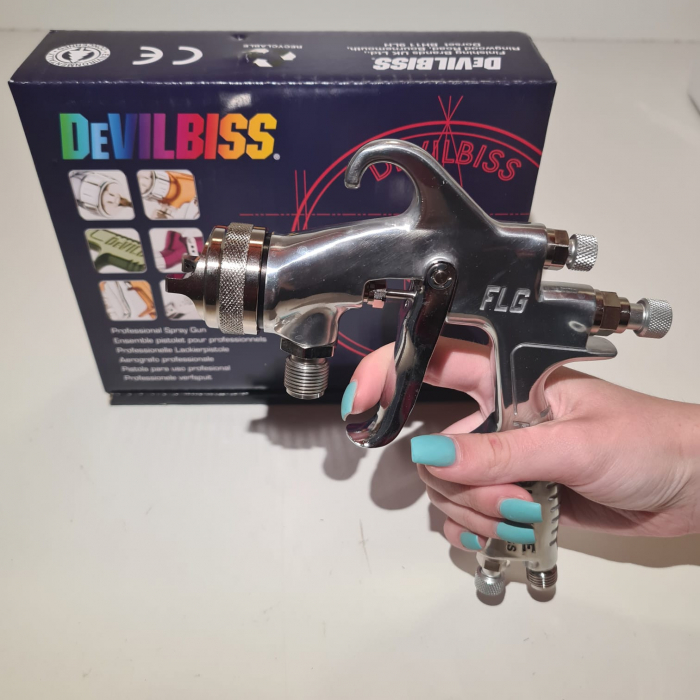 Pistol de vopsit cu prezurizare, DeVilbiss FLG-P5, duza la alegere, consum aer 277 l/min [2]