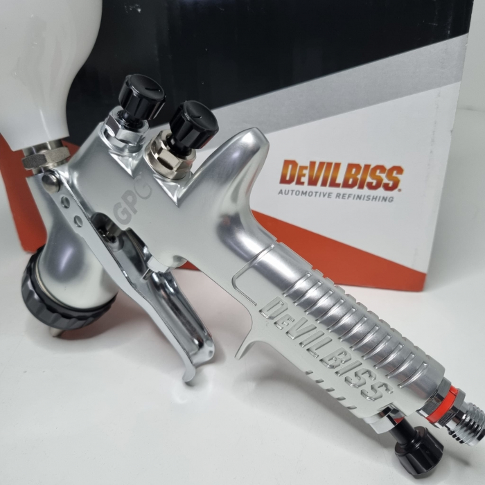 Pistol de vopsit DeVilbiss GPG-PR10, cap aer PR10, cupa plastic 560 ml, duza la alegere, consum aer 340 l/min [14]