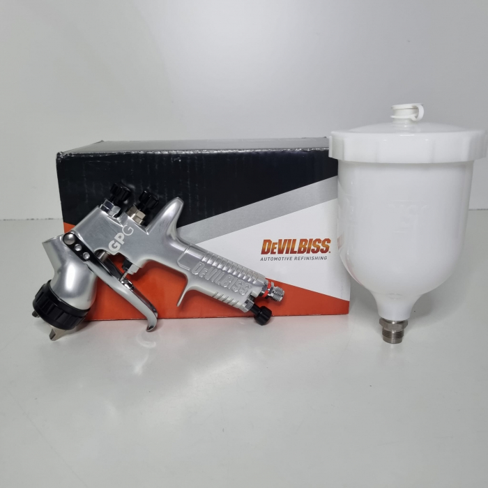 Pistol de vopsit DeVilbiss GPG-PR10, cap aer PR10, cupa plastic 560 ml, duza la alegere, consum aer 340 l/min [9]