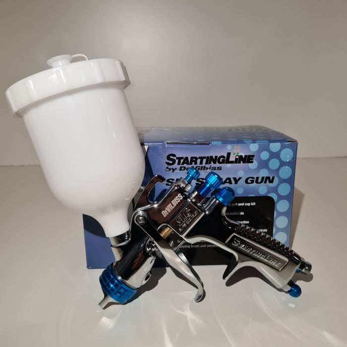 Pistol de vopsit DeVilbiss SLG-620 “Starting Line”, cupa plastic 600 ml, duza la alegere 1.3 mm / 1.8 mm / 2.5 mm, consum aer 250 l/min [7]