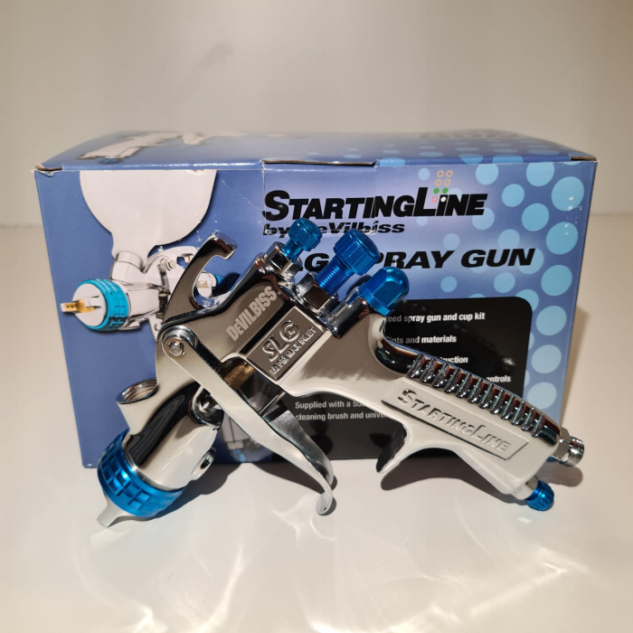 Pistol de vopsit DeVilbiss SLG-620 “Starting Line”, cupa plastic 600 ml, duza la alegere, consum aer 250 l/min [8]