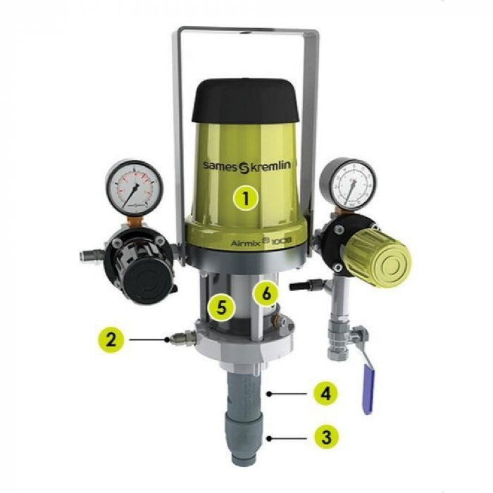 Pistol de vopsit electrostatic, Sames Kremlin Nanogun Airspray HR, pachet complet cu pompa Airspray PRIMA™ 01D100 [7]