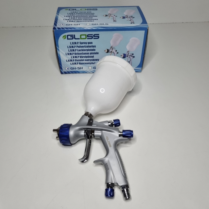 Pistol de vopsit Gloss GH-SH LVMP, cupa plastic 600 ml, duza la alegere, consum aer incepand cu 255 l/min [4]