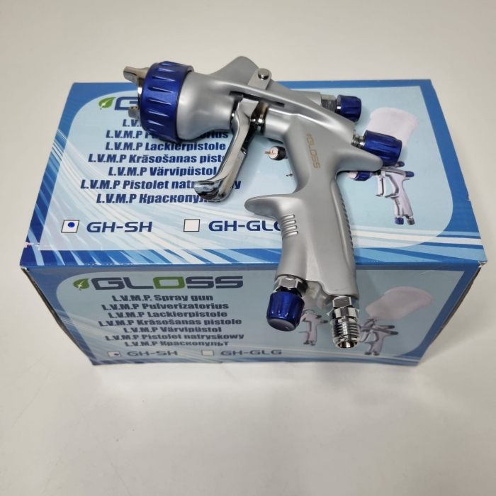 Pistol de vopsit Gloss GH-SH LVMP, cupa plastic 600 ml, duza la alegere, consum aer incepand cu 255 l/min [10]