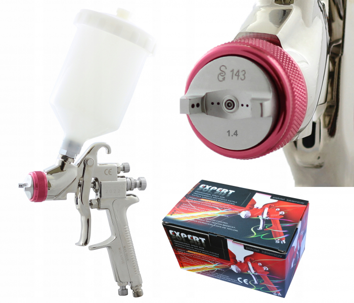Pistol de vopsit, Novol EXPERT HP, cupa plastic 600 ml, duza 1.4 mm, consum aer incepand cu 320 l/min [2]