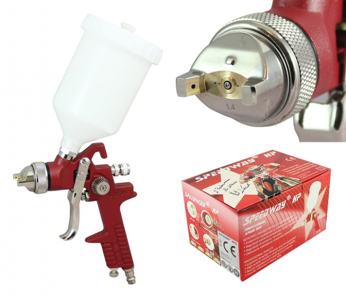 Pistol de vopsit, Novol SPEEDWAY HP, cupa plastic 600 ml, duza 1.4 mm, consum aer incepand cu 300 l/min [2]