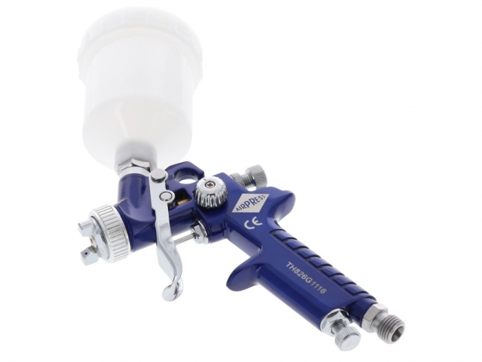 Pistol de vopsit pentru retus, Airpress 45102, cana plastic 125 ml, duza la alegere, consum aer 29-99 l/min [8]