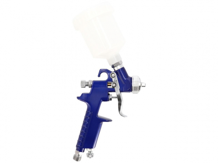 Pistol de vopsit pentru retus, Airpress 45102, cana plastic 125 ml, duza la alegere, consum aer 29-99 l/min [9]