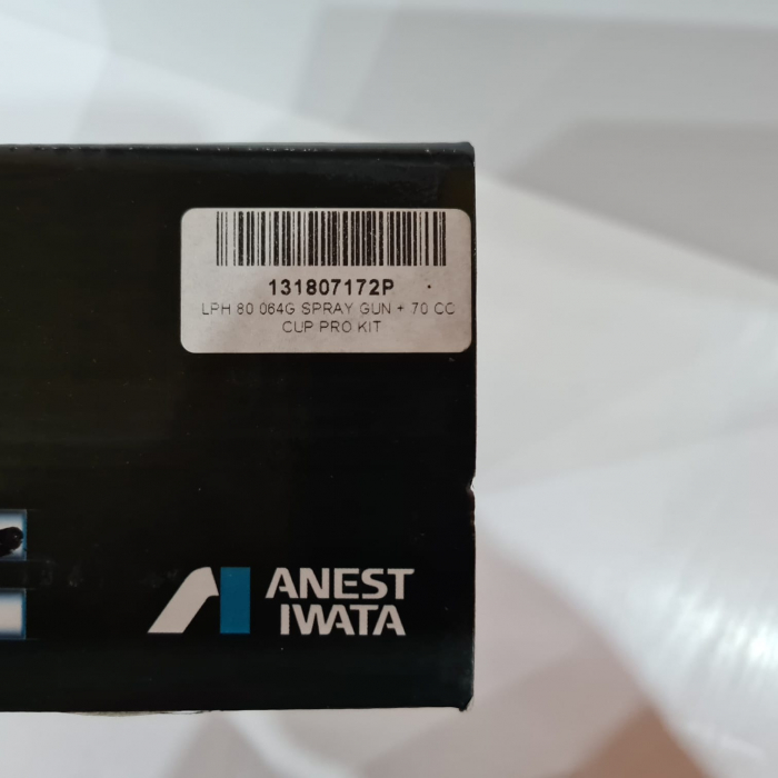 Pistol de vopsit pentru retus, Anest Iwata LPH-80, cupa plastic 70 ml, duza 0.6 - 1.2 mm, consum aer 60 l/min [7]