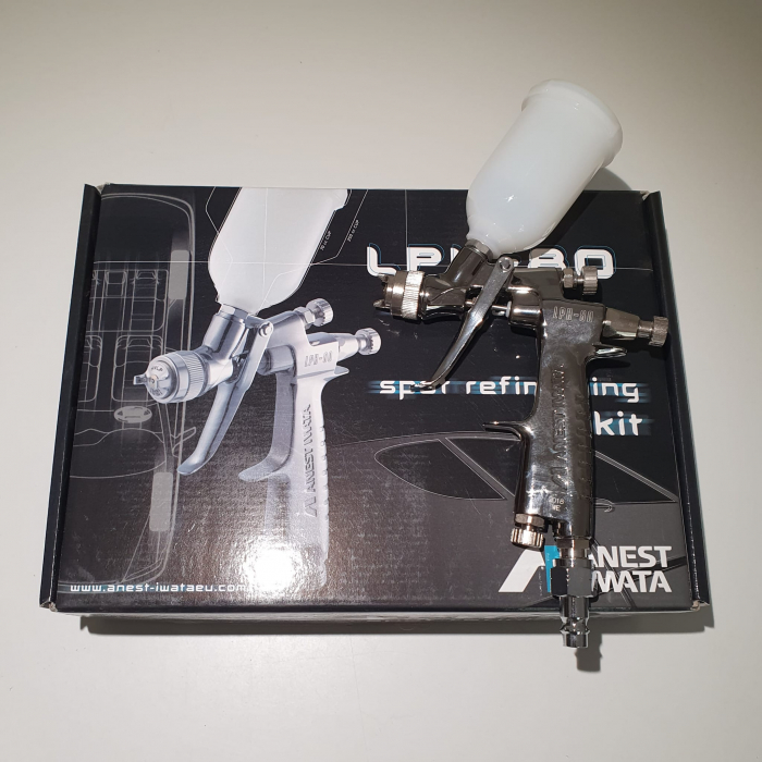 Pistol de vopsit pentru retus, Anest Iwata LPH-80, cupa plastic 70 ml, duza 0.6 - 1.2 mm, consum aer 60 l/min [12]